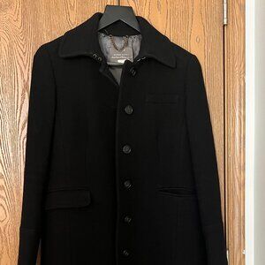 J. Crew Classic Coat in Italian double cloth Wool with Thinsulate Black 12P